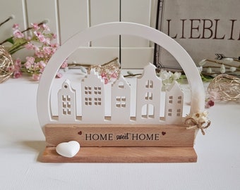 Beton Raysin Deko, Haus Häuser Deko Ring - kleine Stadthäuser - Home sweet Home - Wohndeko oder Geschenk Idee