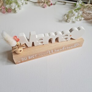 Muttertag, Muttertagsgeschenk, Holz Beton Raysin Deko, mit Spruch Schrift Trockenblumen / Mama Oma Geschenk Mitbrinsel Bild 7