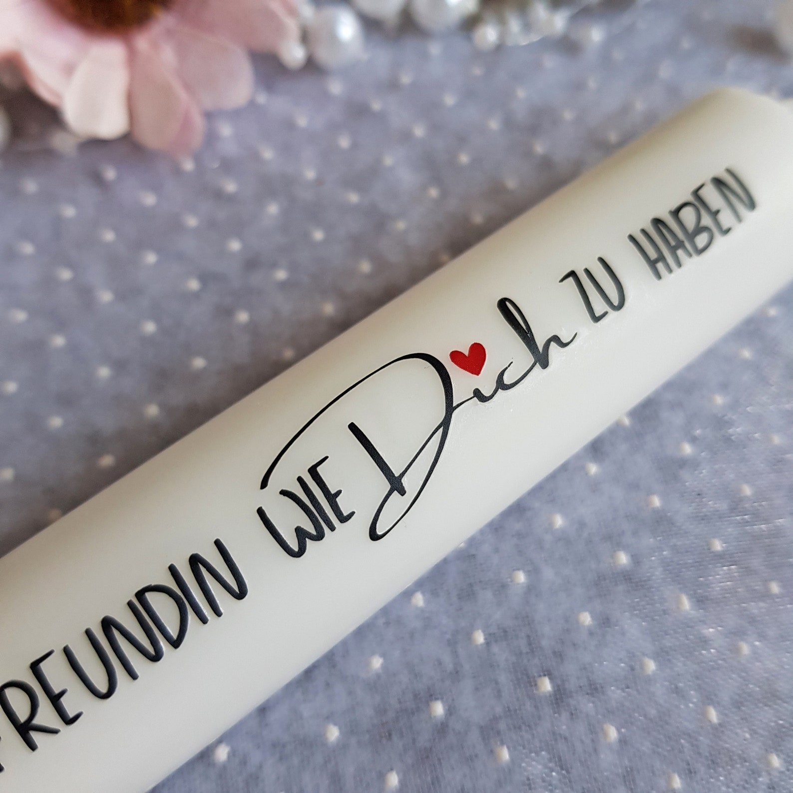 Kerze FREUNDIN Kerze mit Schriftzug / Spruch und Herz Etsy