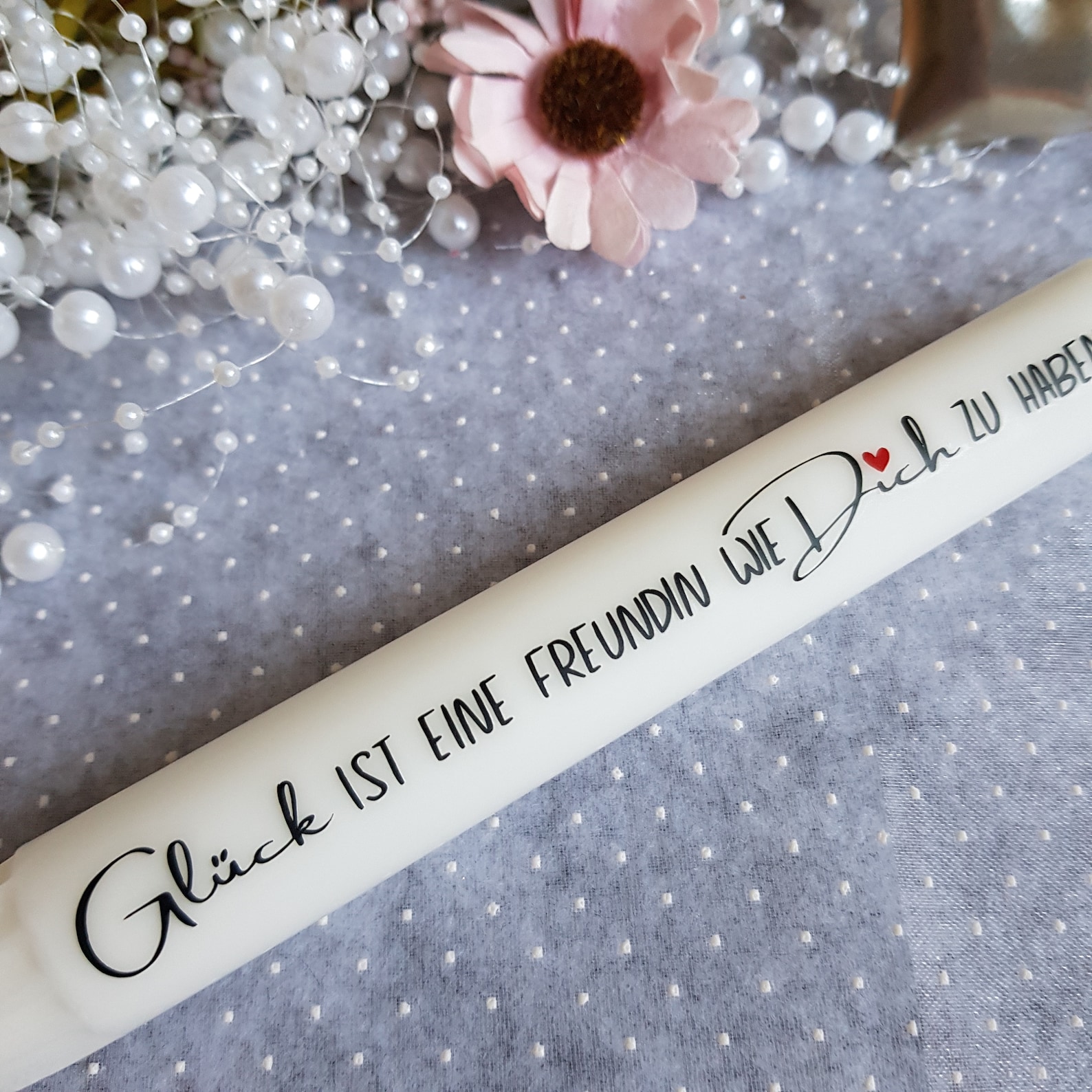 Kerze FREUNDIN Kerze mit Schriftzug / Spruch und Herz Etsy
