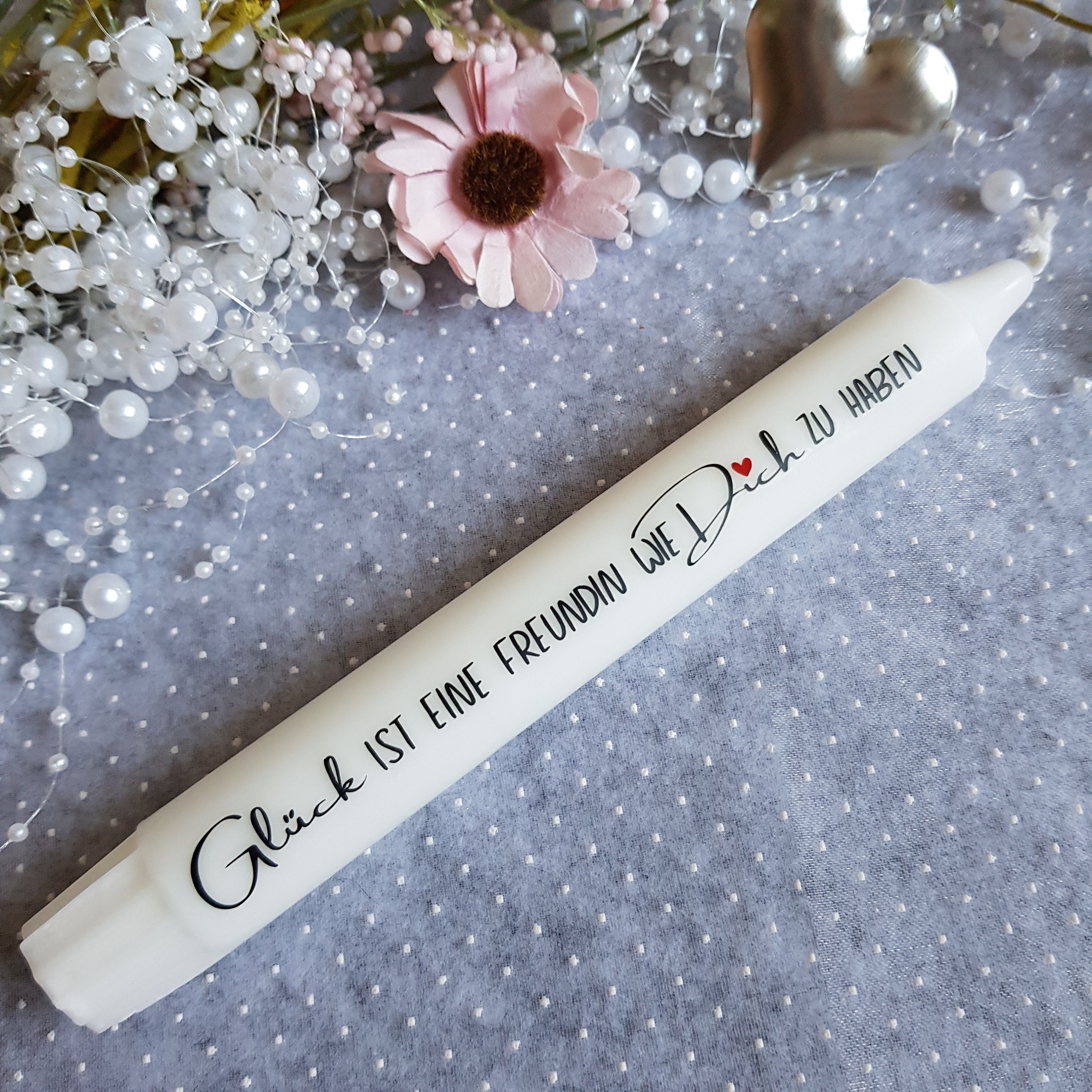 Kerze FREUNDIN Kerze mit Schriftzug / Spruch und Herz Etsy
