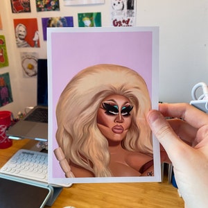 Trixie Mattel Ru Paul's Drag Race Drag Queen LGBTQ+ Artwork Physical Art Print
