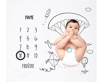 personalised baby age mat