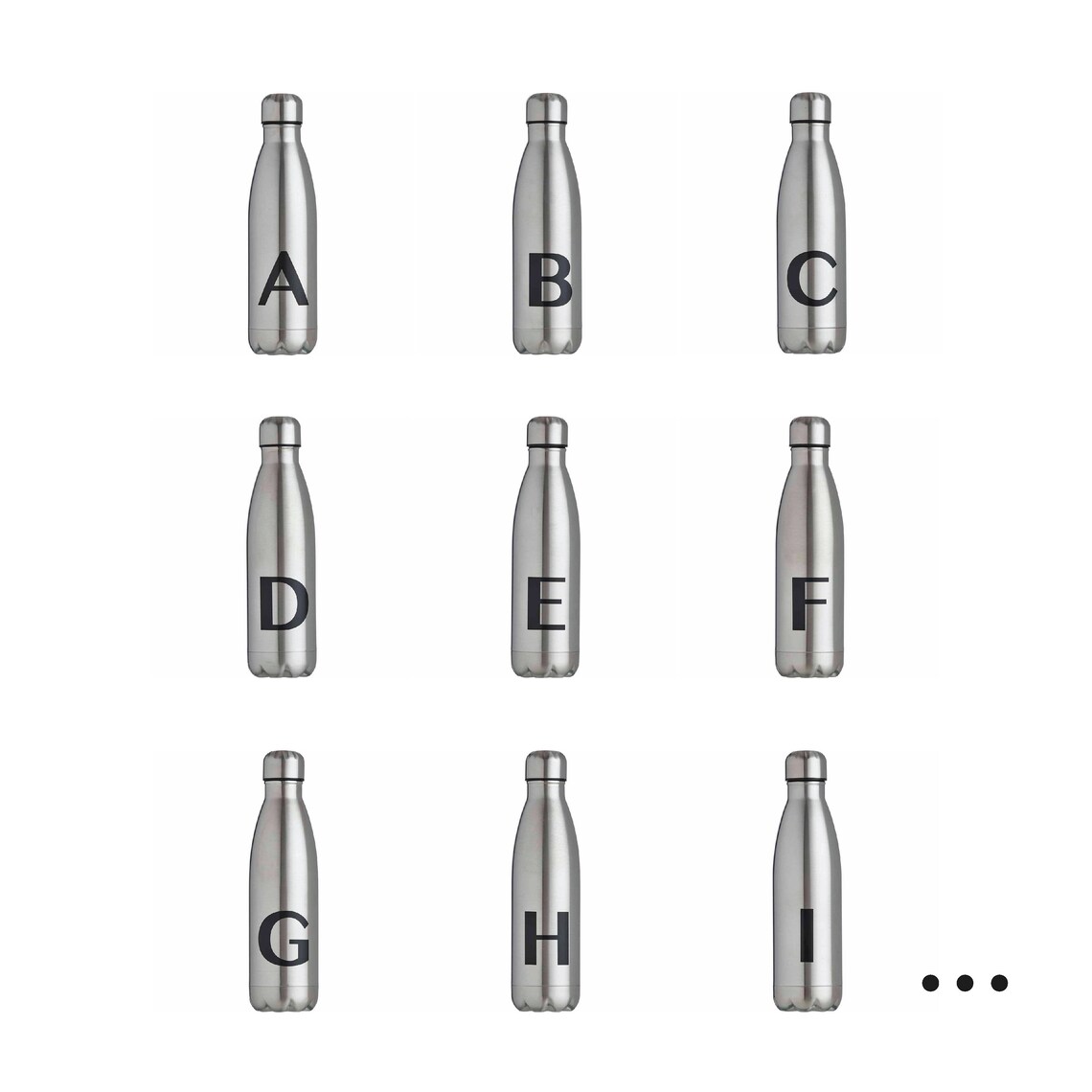 Alphabet Double Wall Water Bottle 500ml Double Wall Flask Etsy UK