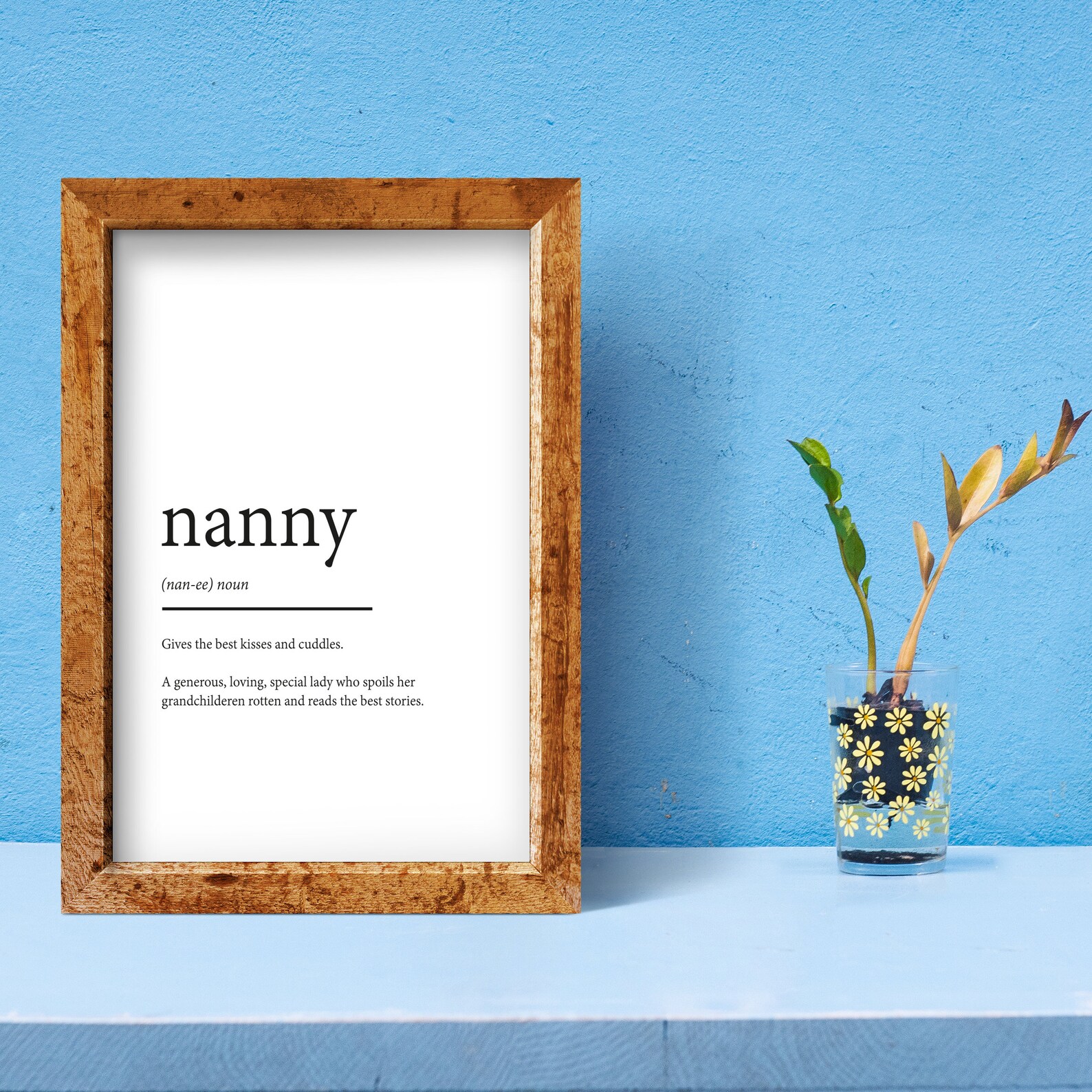 Nanny Definition Print Typography Family Prints Gift Etsy UK