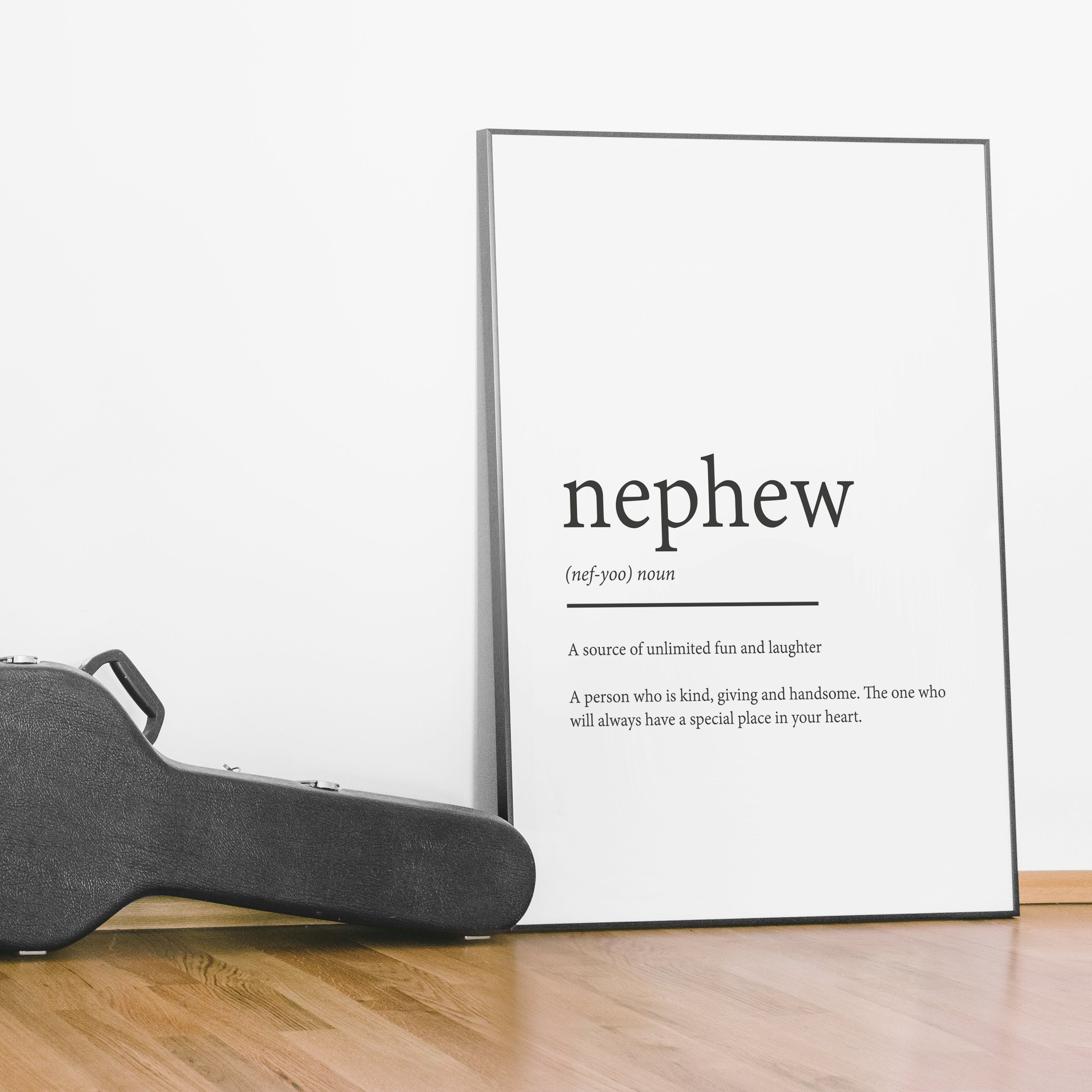 Nephew Definition Print Typography Family Prints Gift Etsy UK