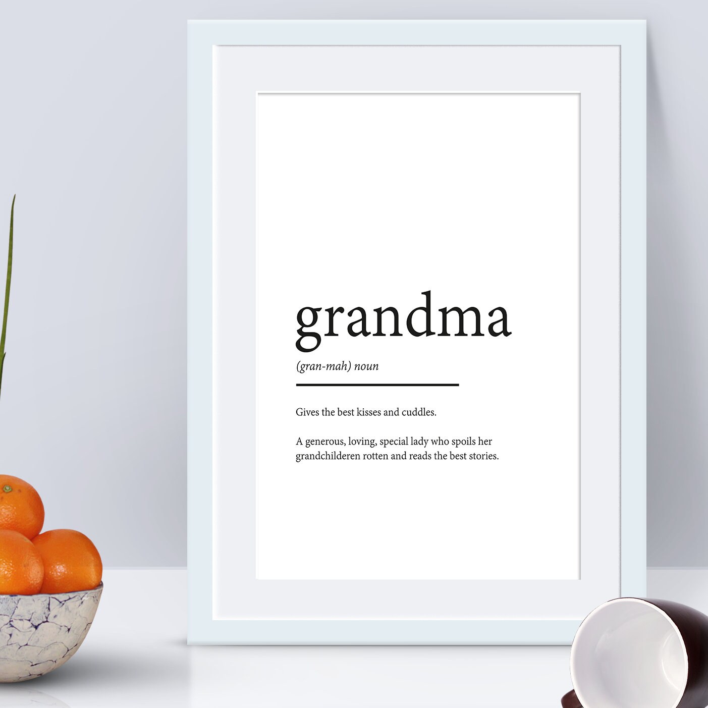 Grandma Definition Print Typography Family Prints Gift Etsy