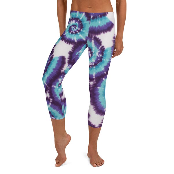 Forest Fern Tie Dye Leggings Purple main image 1