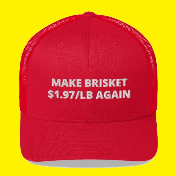 Traeger Hat Barbecue Grill Lover’s Cap Snapback Trucker Hat Make Brisket 1.97/pound Again BBQ Trucker Cap