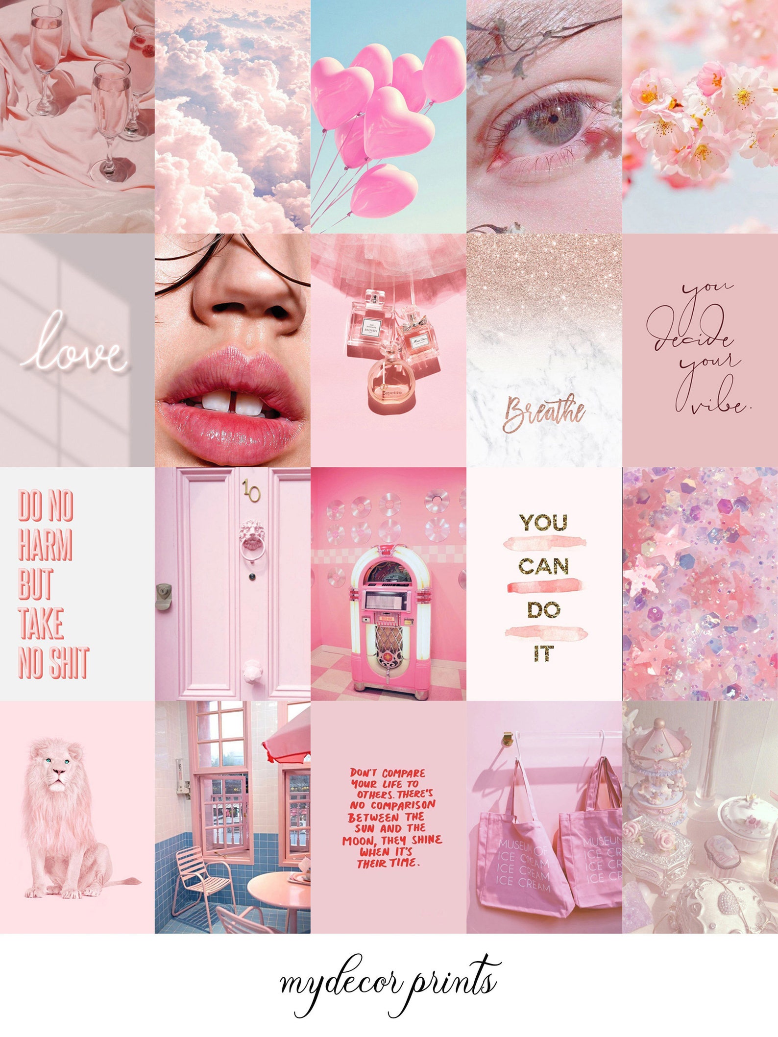 Boujee Pink Aesthetic Wall Collage Kit Digital Download Etsy - SAHIDA