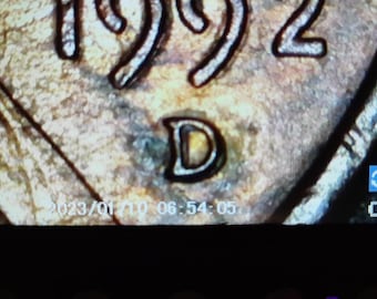 Error Coin: 1992D/D Lincoln Cent RPM Repunched Mint Mark