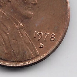 ERROR Coin: 1978-D Lincoln penny/cent D/D RPM Repunched Mint Mark