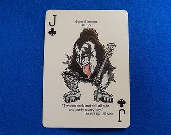 GENE SIMMONS Rock N' Roll Legends Hero Decks Playing/Trading Card