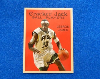 LEBRON JAMES Cracker Jack High School Basketball Card No. 93, Near