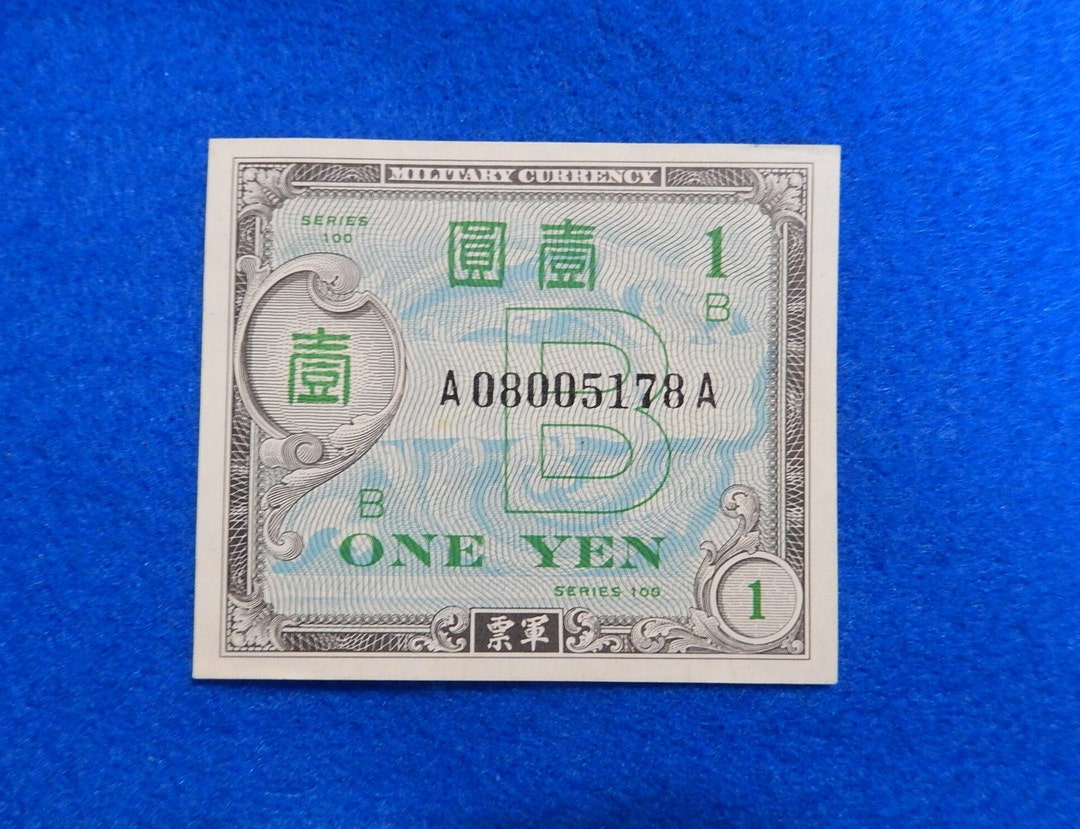 Japanese One Yen Allied Military Currency AMC Almost Uncirculated japanese-one-yen-allied-military-currency-amc-almost-uncirculated