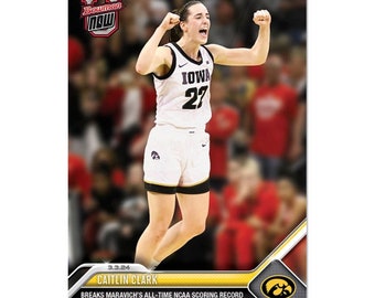 Caitlin Clark Iowa Rookie Bowman Now Basketball Card #61 RC, Near Mint