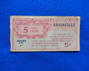 1965 Military Payment Certificate (MPC), Series 651, One Dollar