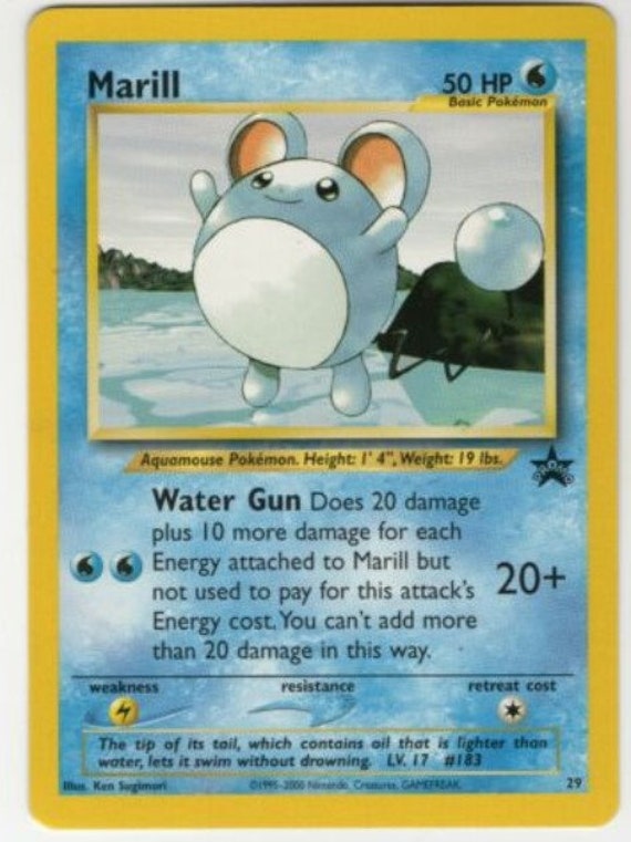 Original MARILL New/sealed Pokemon Card Black Star PROMO #29, Rare, 2000  WOTC - Etsy