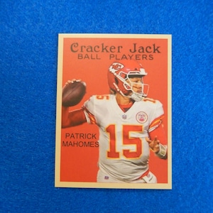 Patrick Mahomes Kansas City Chiefs Cracker Jack football trading card #6