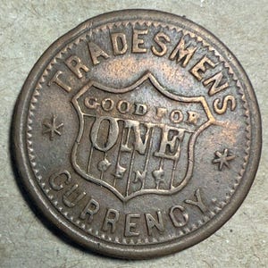 1860&#39;s Civil War Token, Tradesmens Currency, United States Copper, rare find