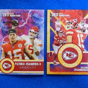 PATRICK MAHOMES 2017 Rookie Gems Football Cards Lot of 2, Kansas City Chiefs