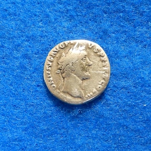 Roman Empire Ancient Silver Denarius Coin, Antoninus Pius 138-161AD, 3.2 grams, 17mm