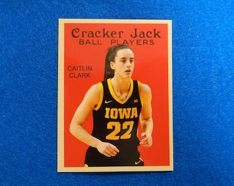 Caitlin Clark Rookie 2024 Cracker Jack Basketball Card RC, Near Mint
