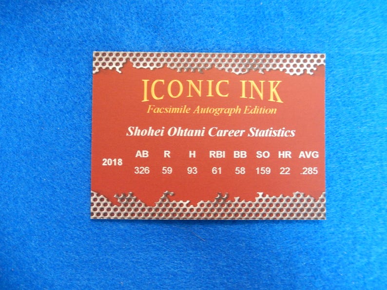 Iconic Ink Autographs Shohei OHTANI Angels Rookie Card, Iconic Ink With Facsimile Autograph ...