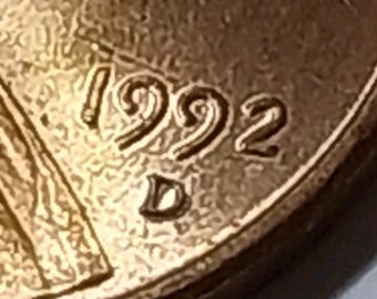 Multiple Error Coin: 1992D/D Lincoln Cent RPM Repunched Mint Mark + Die Crack