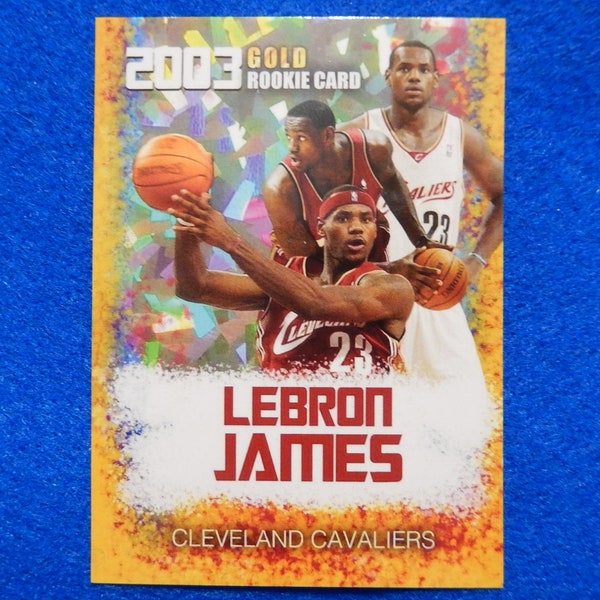 LEBRON JAMES NBA Rookie Basketball Card by Rookie Gems, Near Mint, Limited Edition