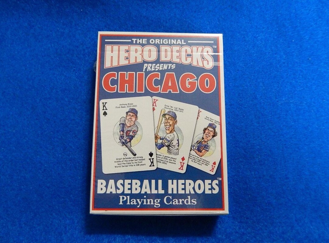 HERO DECKS Chicago Cubs Baseball Heroes Playing Cards 52 Factory