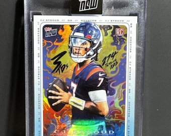 C.J. STROUD Topps Now Limited Edition, Foil Art, 2024 Encased CJ2 Football Card