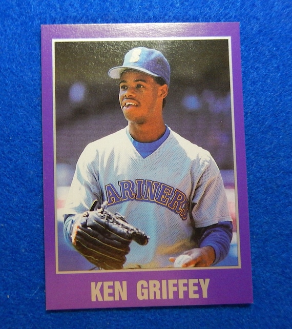 KEN GRIFFEY Jr. 1990 Starz Baseball Card, Glossy Purple Border