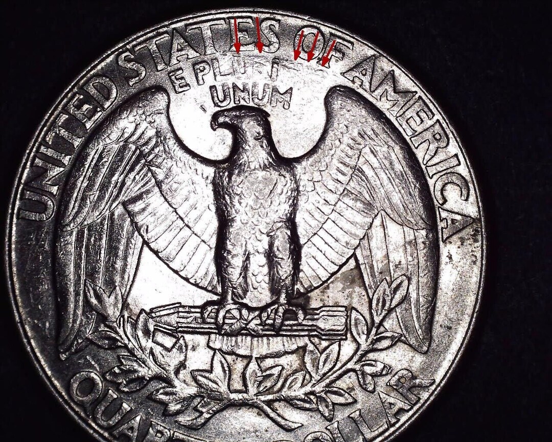 ERROR Coin 1996P Washington Quarter Missing/weak Letters on Reverse