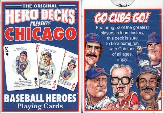HERO DECKS Chicago Cubs Baseball Heroes Playing Cards 52 Factory