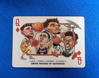 Hero Decks Basketball GOAT Playing/Trading Card Queen of Diamonds,Wemby,Luka+