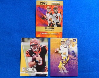 2020 Leaf Joe Burrow Rookie Card #EX-08 Black Parallel - Graded 10, Cincinnati Bengals