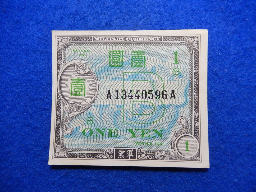 Japanese One Yen, Allied Military Currency AMC, Issued by Allied Powers During World War II