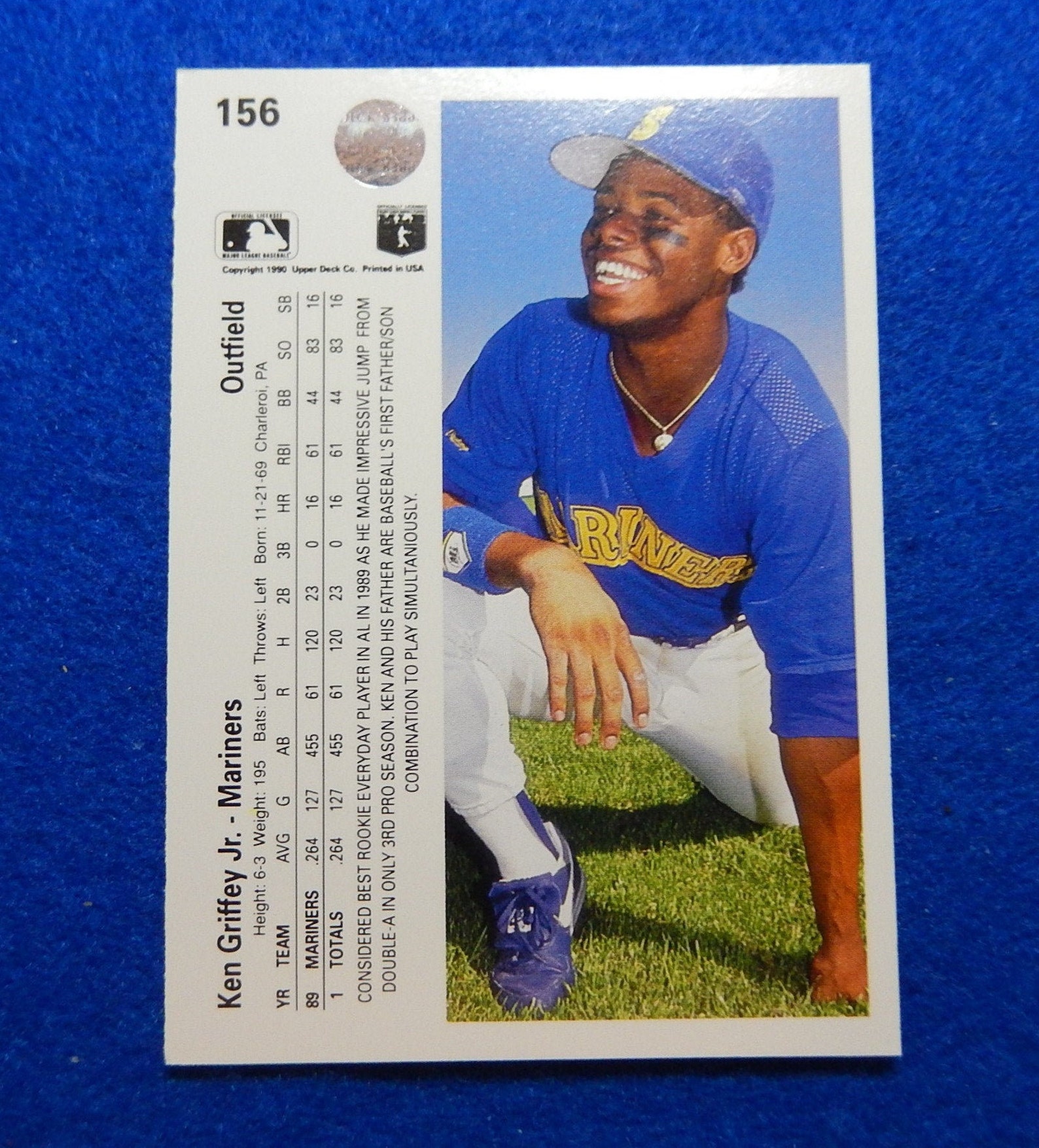 KEN GRIFFEY Jr. 1990 Upper Deck 156 Baseball Card Spelling | Etsy