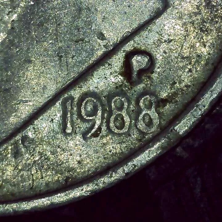 ERROR Coin: 1988-P Roosevelt Dime with Filled P Mint Mark