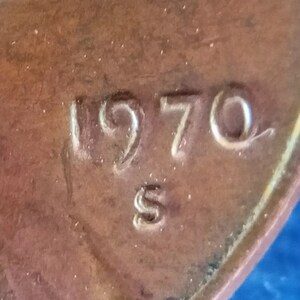 ERROR Coin: 1970-S Lincoln penny/cent S/S RPM Repunched Mint Mark
