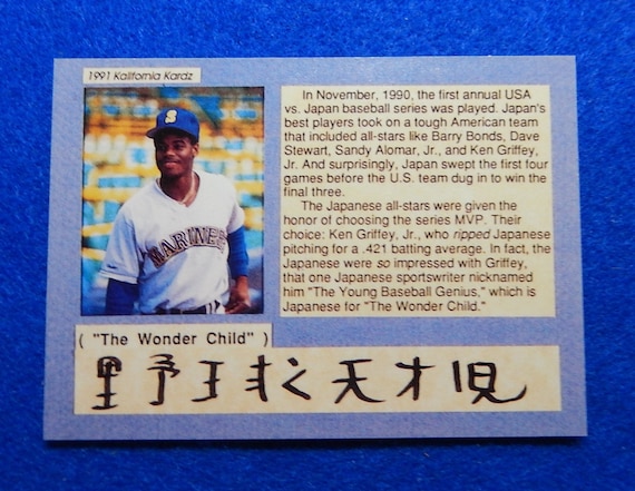 Buy KEN GRIFFEY Jr. Rare Promo Baseball Card by Kalifornia Kardz, USA Vs.  Japan, Near Mint Online in India - Etsy