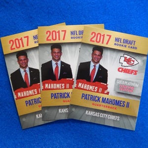 Lot of 3 PATRICK MAHOMES 2017 Rookie Phenoms Football Cards, Kansas City Chiefs