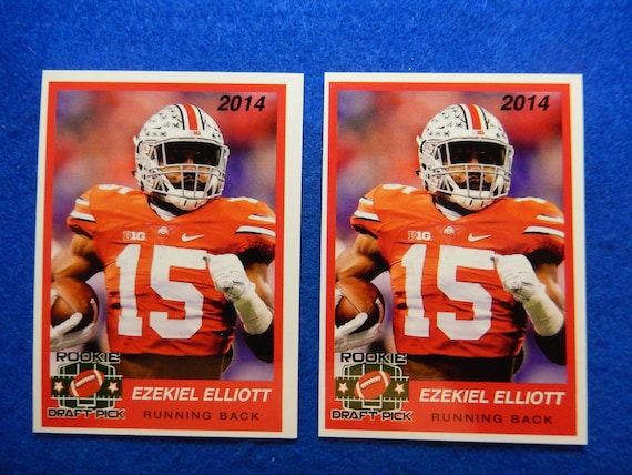 Ezekiel Elliot 2014 Rookie Draft Pick Custom Football Cards, Near