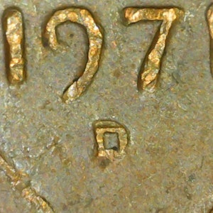 ERROR Coin: 1971-D Lincoln penny/cent D/D RPM Repunched Mint Mark