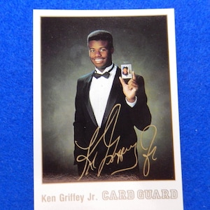 1989 KEN GRIFFEY Jr. Rookie rare Card Guard Insert Promo Baseball Card by Upper Deck, Seattle Mariners HOF Near Mint