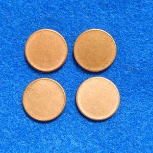 Lot of 4 Error Coins: Blank Unstruck Planchet Lincoln Penny/Cent, Full Luster, Type 2 (with rim) Rare U.S. Mint Error