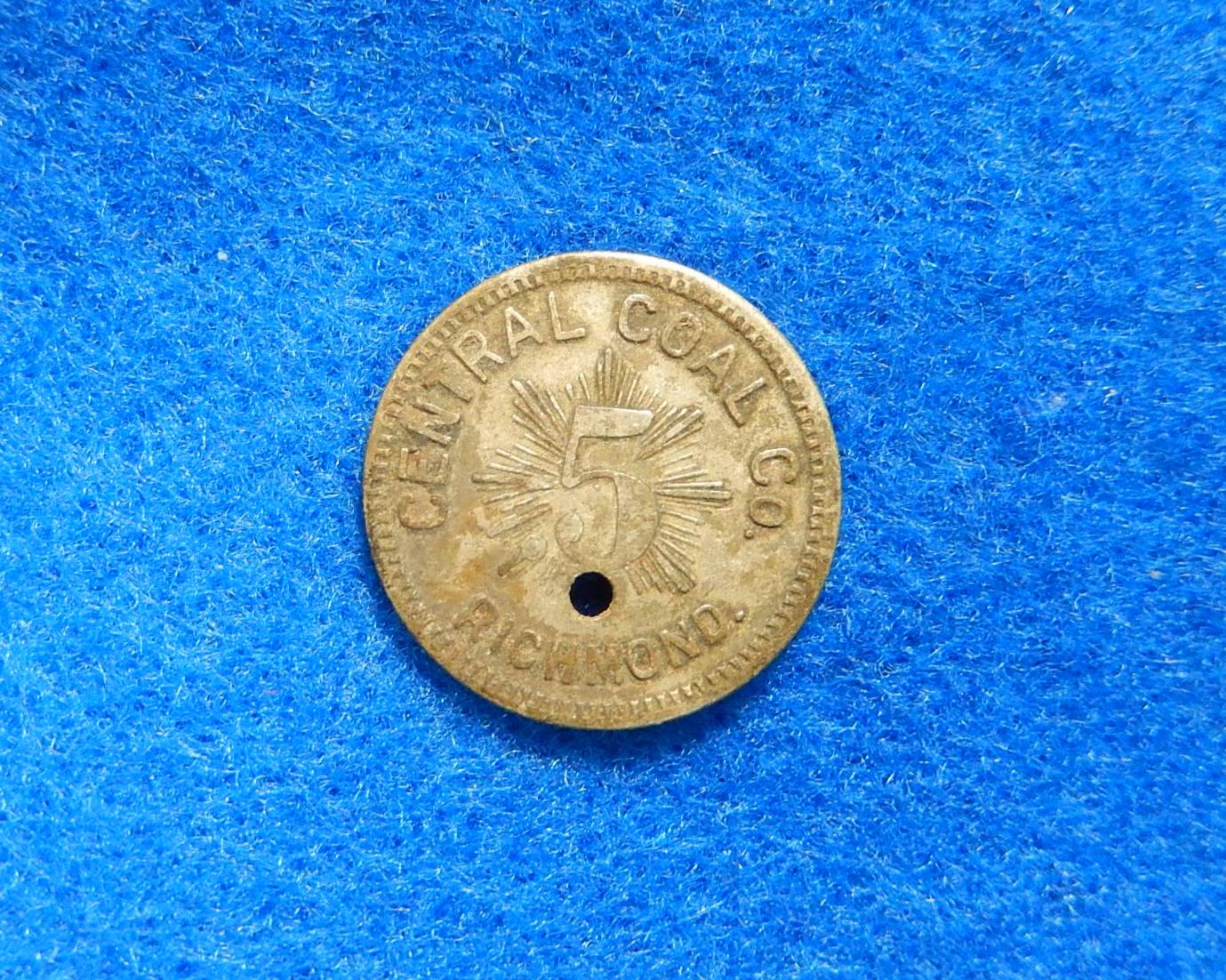 Coal Scrip Token: Central Coal Co., Dupont Kentucky - 5 Cents, Richmond  Mine - Etsy