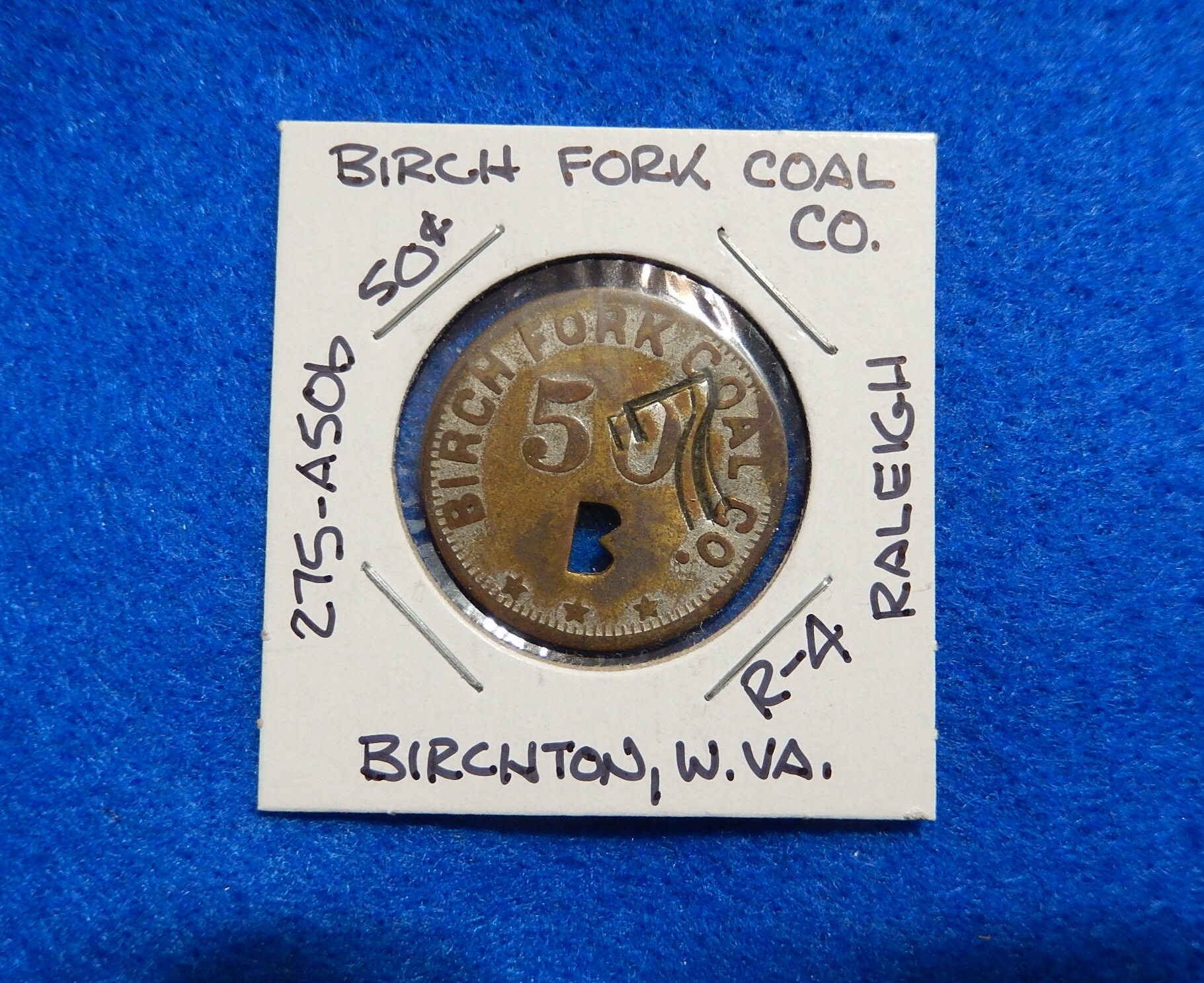 Coal Scrip Token: Birch Fork Coal Co., Birchton West Virginia, Raleigh Co.  - Fifty Cents, Vintage - Etsy India