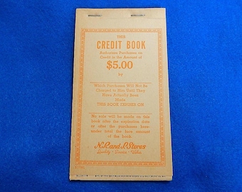Coal Scrip Unused Credit Book 5 Dollars: N.R.and P. Stores West Virginia,Rare,Vintage